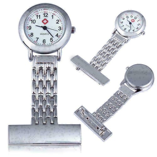 Stainless steel nurse watch - stainless,