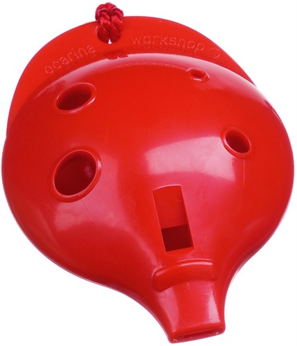 Plastic ocarina red hole - plastic,