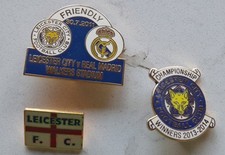 Leicester City   Lot X3  Various Vintage Metal Football Pin Badge