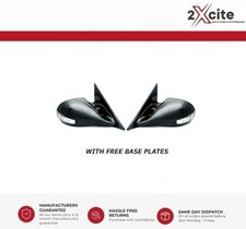 Vauxhall Corsa C Black M3 Electric Door Wing Mirrors LED Indicators Base Plates