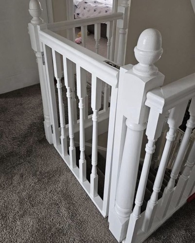 Bespoke stair gate turned