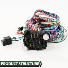 Universal Extra Long Wires 21 Circuit Wiring Harness For Chevy Ford Hotrod