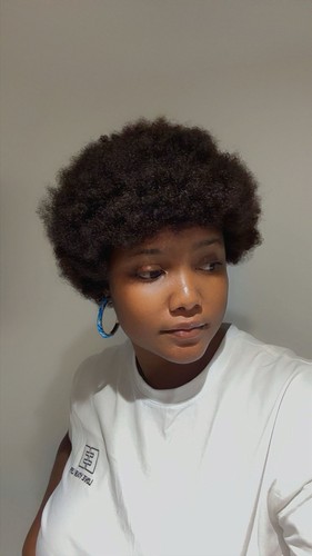Natural afro wig - natural, human