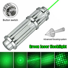 Rechargeable Green Laser Pointer Pen SOS High Power Laser& 5x Laser Head NEW