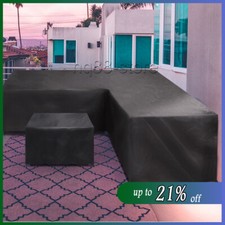 Waterproof L Shaped Garden Furniture Cover Heavy Duty Rattan Corner Outdoor Sofa