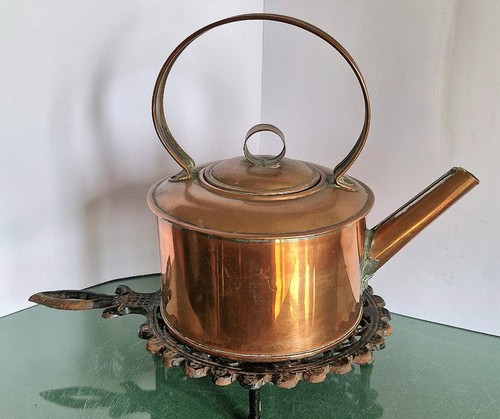 Antique copper kettle - antique,