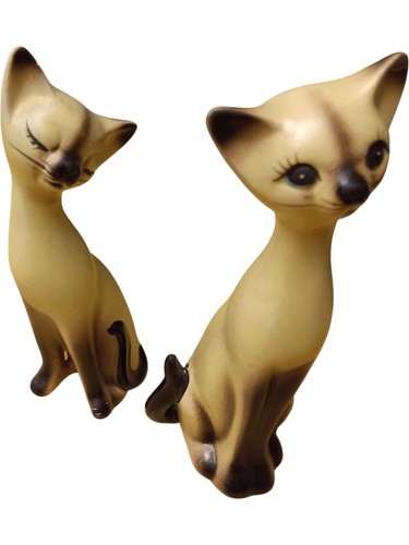 Vintage siamese cat figurines - vintage,