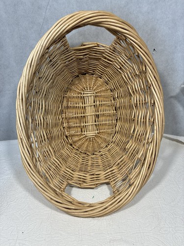 Vintage wicker laundry basket - wicker,