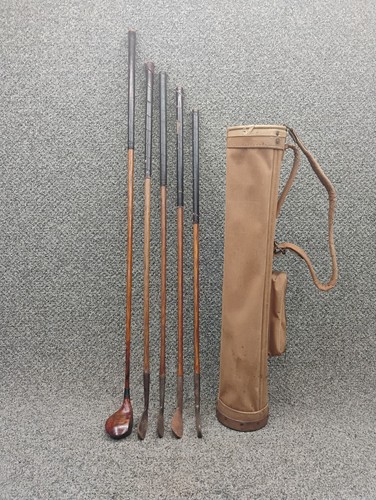 Antique hickory golf club set - golf,