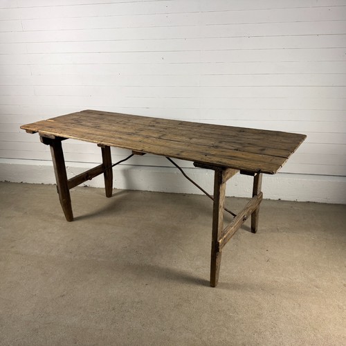 Vintage folding pine trestle - vintage,