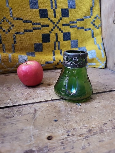 Loetz iridescent glass vase - glass,