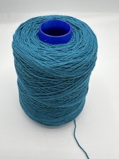 500 Gram Cone 100% Wool Worsted Yarn. 4/2/18nm. Turquoise. 4 Ply Knit,weave Etc.