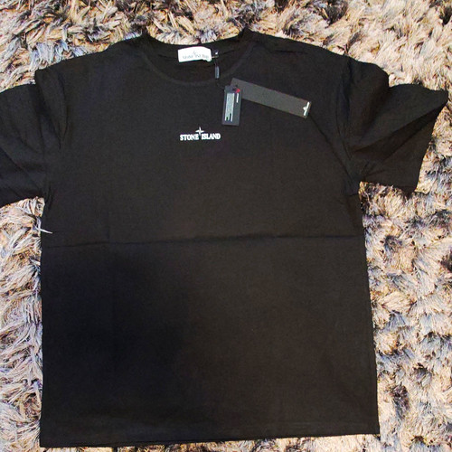 Stone island black graphic - island,