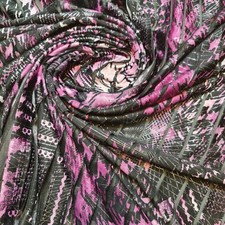 Black Ruffle Frill Fabric 58” Abstract Dress Craft Costume Material by Meter