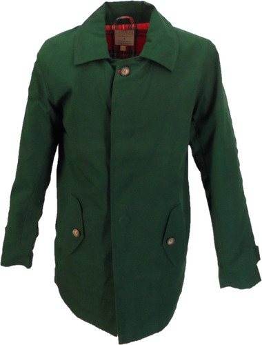 Real hoxton mens green mac - hoxton,
