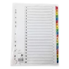 A4 FILE DIVIDERS (1-20)