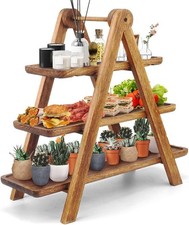 3 Tier Wood Serving Tray Set