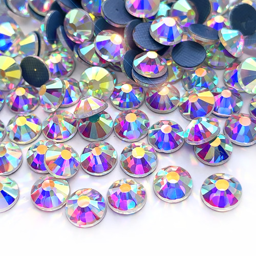 Crystal hotfix rhinestones - crystal, ab