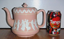 Antique Carlton Ware Pink Teapot – W&R Stoke-on-Trent c1896 – Dancing Ladies