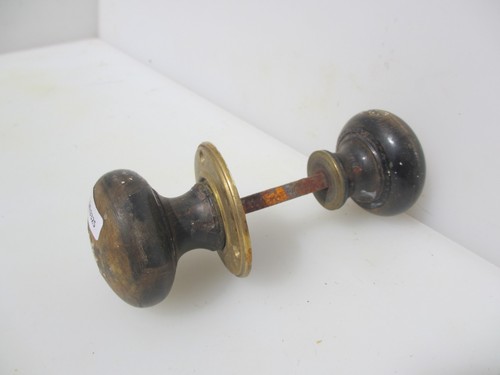 Victorian wooden door knobs - door,