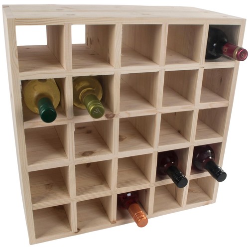 Square bottle wooden wine - 25,