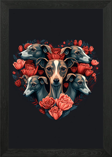Italian greyhound framed wall - greyhound,