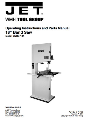 Jet band saw - saw, owner's