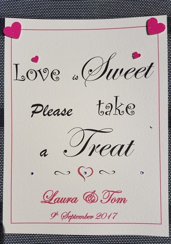 Personalised sweet table - personalised,