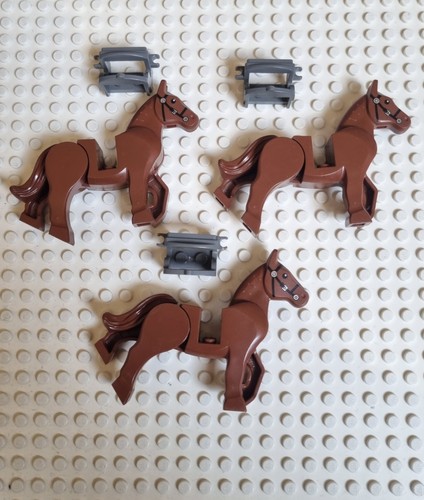 Lego brown horses - lego, 3x