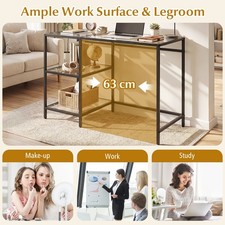 Modern Computer Desk Glass Top