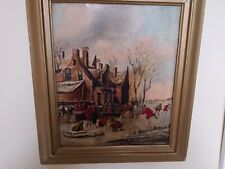 Antique oil painting on canvas