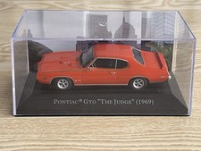 PONTIAC GTO, THE JUDGE 1969 IN RED / ORANGE, 1/43 DIECAST CAR.