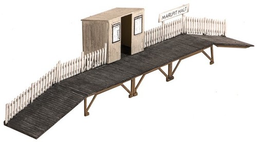 Model railway station halt - railway,