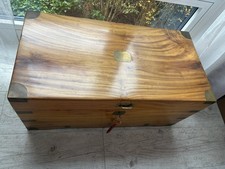 Vintage Oriental Camphor Wood Trunk Chest Antique