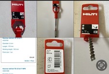 1 x Hilti TE-CX 6/17 6mm x 170mm SDS+ Drill Bit 100mm W/L TE CX 6 Quad Head SDS 