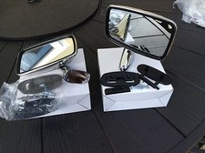 mg mgb classic  Tex Style Door Mirrors  , Stainless Steel Complete With Fix Kits