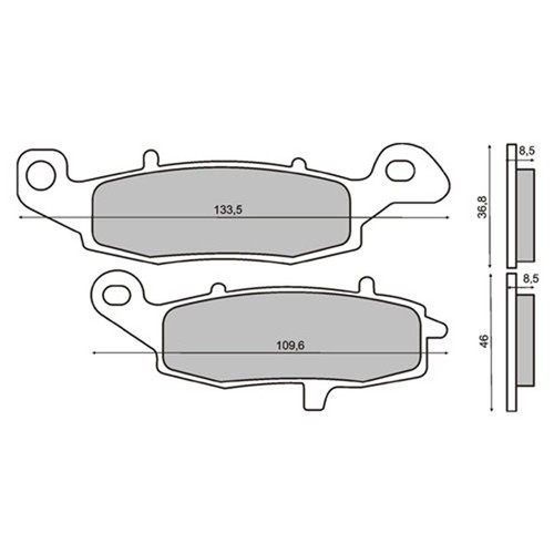 Front brake pads kawasaki 5 - front, er-5