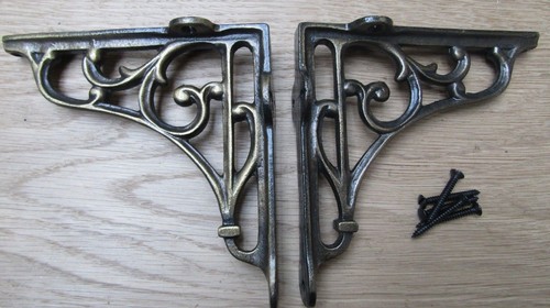 Pair antique brass - pair,
