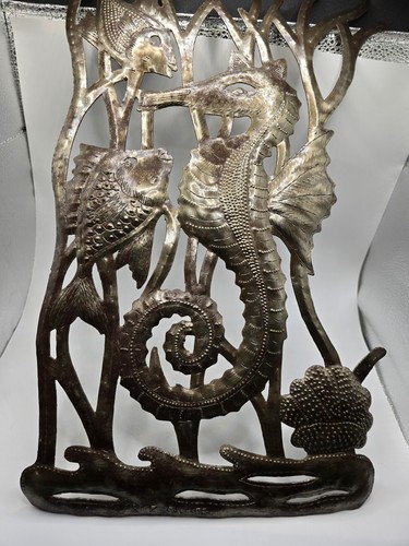 Seahorse haitian metal - seahorse, wall