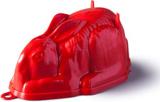 Large Rabbit Jelly Mould – Red, 18 × 11 × 9 cm, Non‑Stick Plastic Dessert Mould
