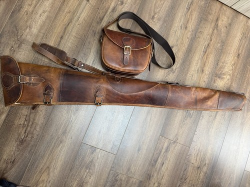 Cartridge bag leather gun - cartridge,