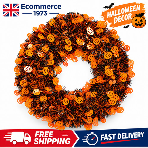Halloween wreath front door - halloween,