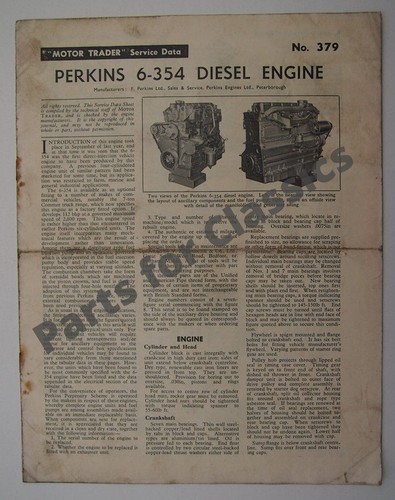 Perkins 354 diesel engine - 6-354,