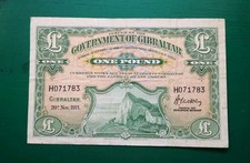 Gibraltar 1971 One Pound £1 Note Banknote #544