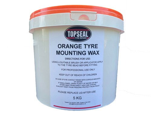 Topseal orange tyre mounting - tyre,