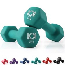  Dumbbells Set Cast Iron Neoprene Coated Hand Weights Home Gym Training Exercise
