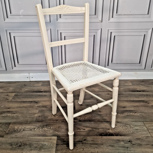 Vintage painted cane chair - painted,