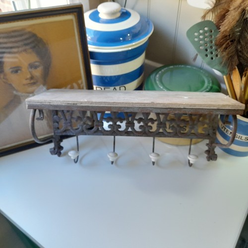 Vintage metal wall shelf with - metal,