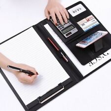 A4 PU Leather Clipboard Folder Meeting Holders Business Conference File Filofax