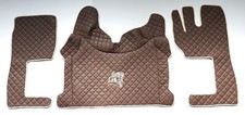 Set of floor mats  VOLVO FH4 FH5 VOLVO AERO BROWN eco leather Righ Hand Drive